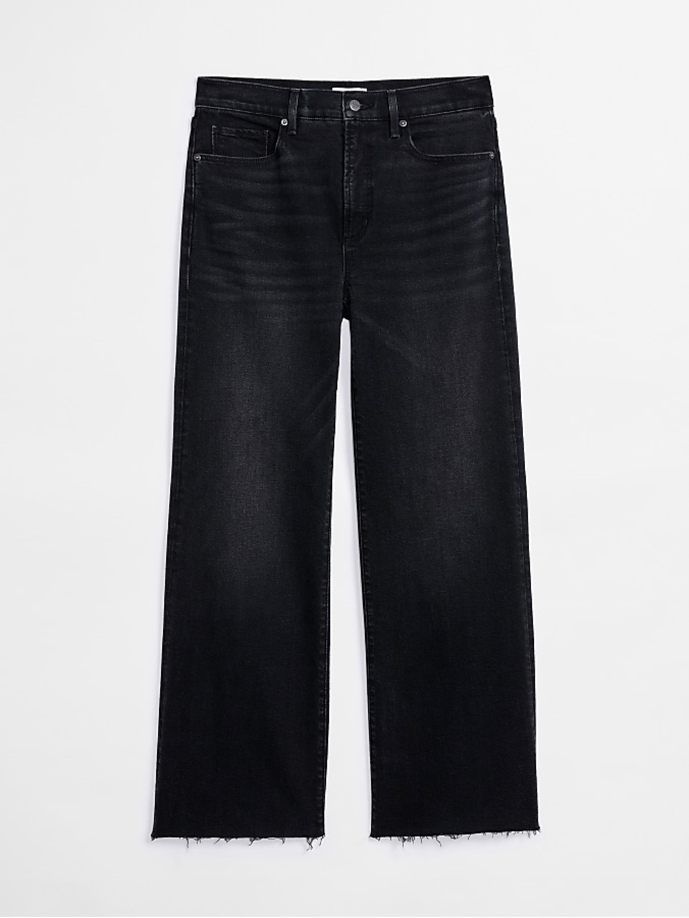 LOFT Rivete Fresh Cut High Rise Wide Leg Jeans in Noir Wash - Picture 2 of 10